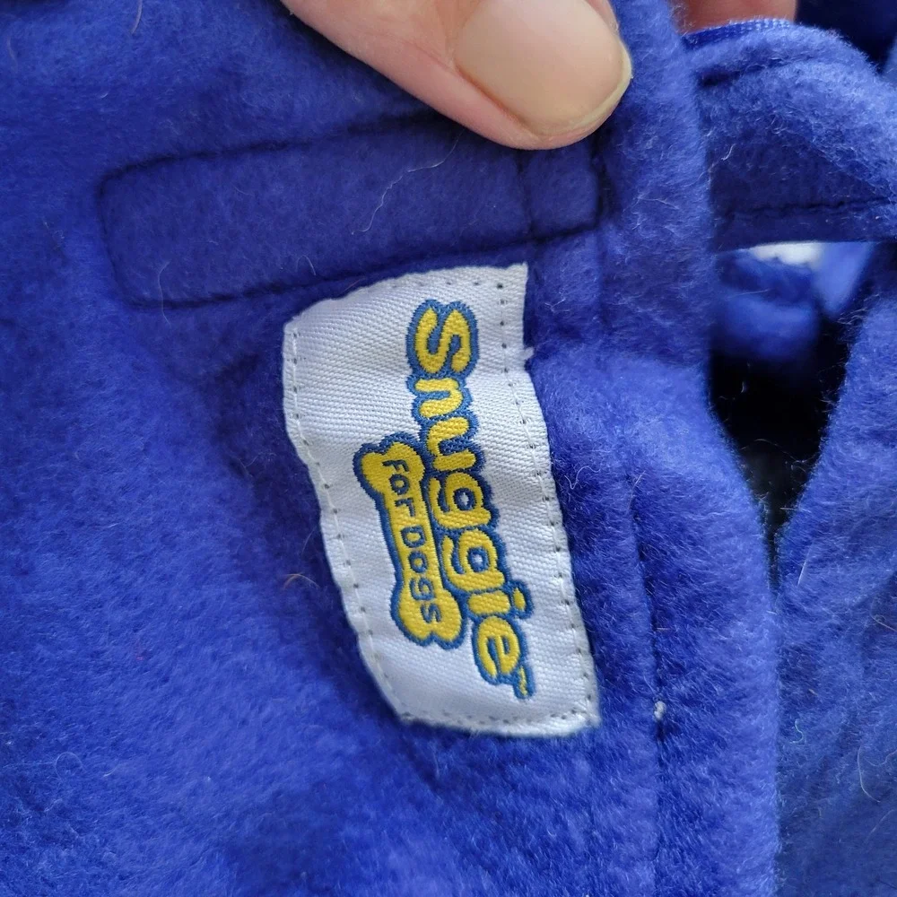 Snuggie for Dogs Fleece Coat and‎ Padded Vest Bundle Small Blue Gray Good Winter